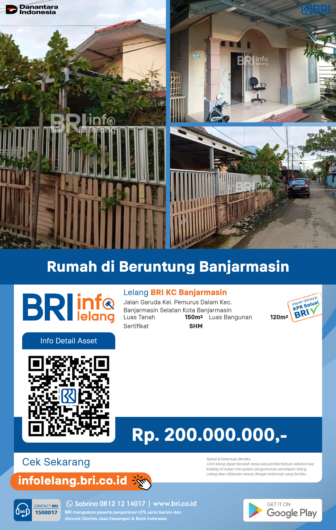 Rumah di Beruntung Banjarmasin